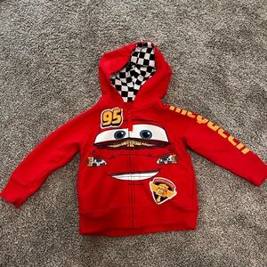 Like New - Toddler Disney Pixar Cars Lightening McQueen Zip-Up Hoodie